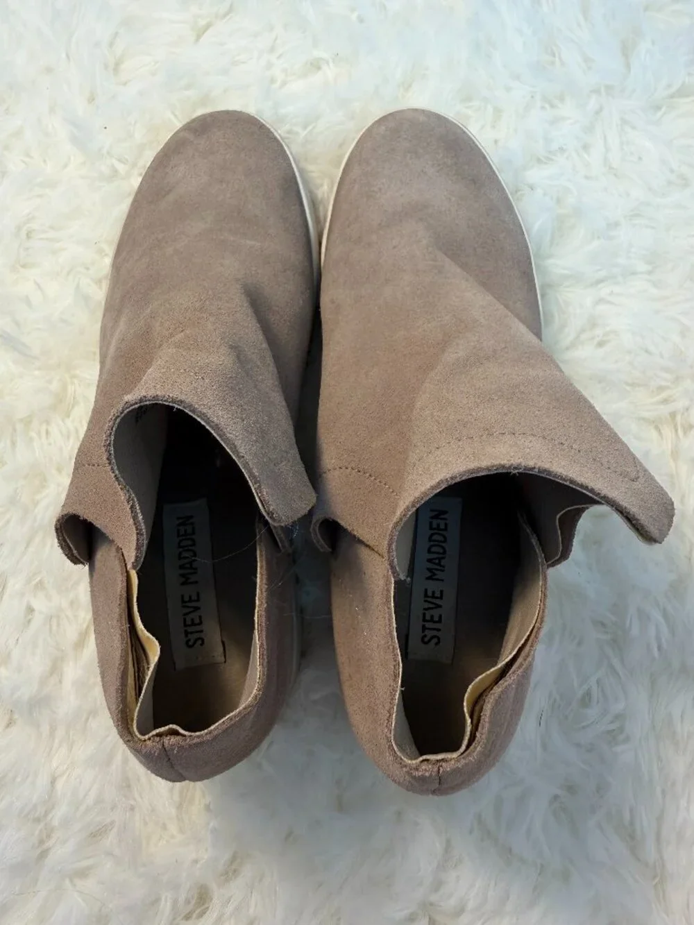 Steve Madden Wrangle Tan Suede Platform Shoes